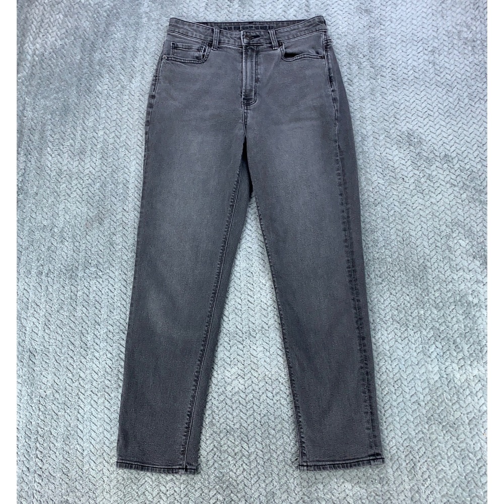American Eagle Mom Jean Jeans Women's 6 Reg‎ Gray High Rise Stretch Tapered Leg
